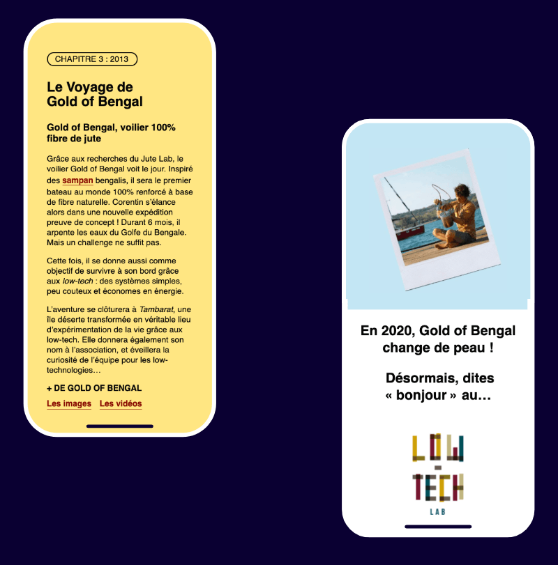 Webdesign responsable du site Gold of bengal en mobile